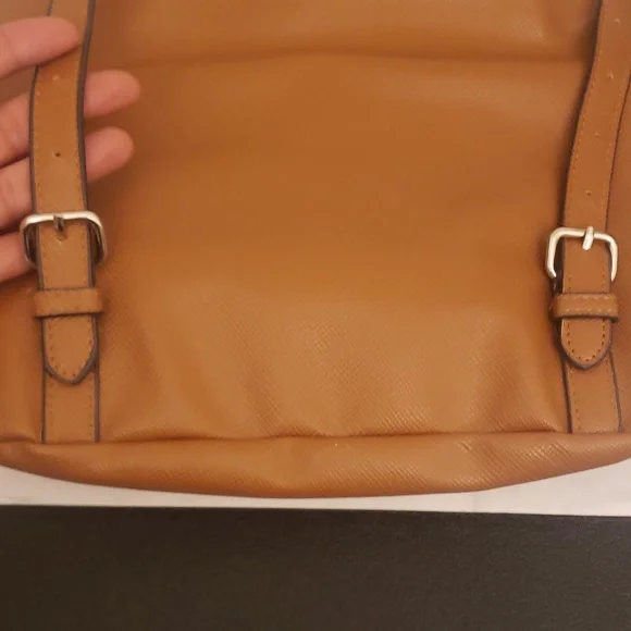 Jones New York Signature Tan Backpack Silver Hardware - Picture 5 of 14